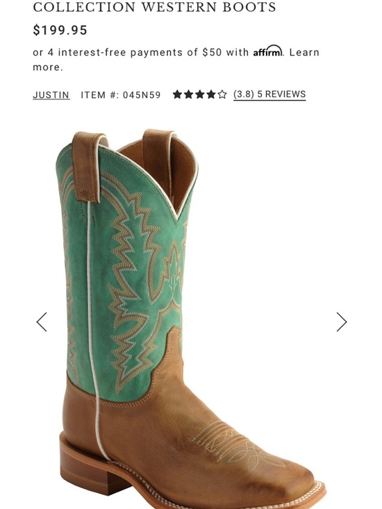 Justin Boots Shoes - Justin Boots - Turquoise & Tan Leather Cowboy Boots